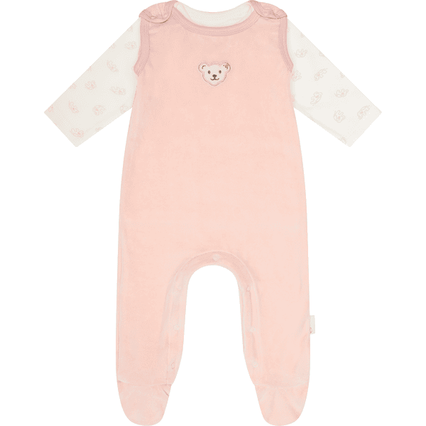 Steiff Romper set silver różowy