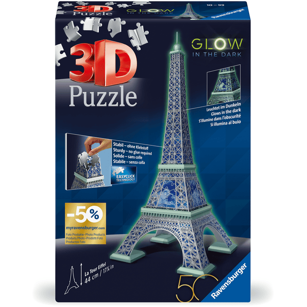 Ravensburger Puzzle Eiffelova věž - svítící ve tmě