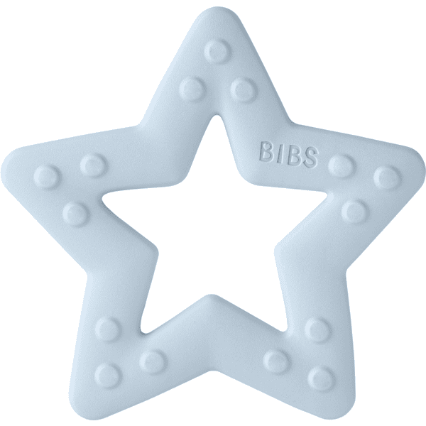 BIBS® Beißring Baby Bitie Star ab dem 3. Monat in babyblau