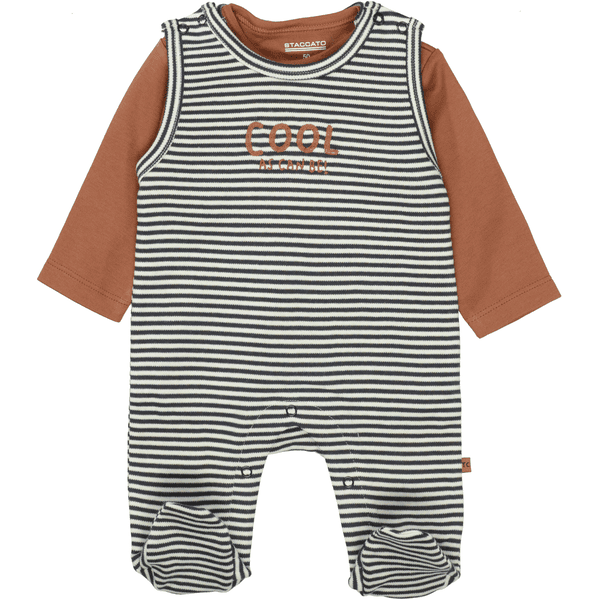 STACCATO  romper+paita tumma marine raidallinen