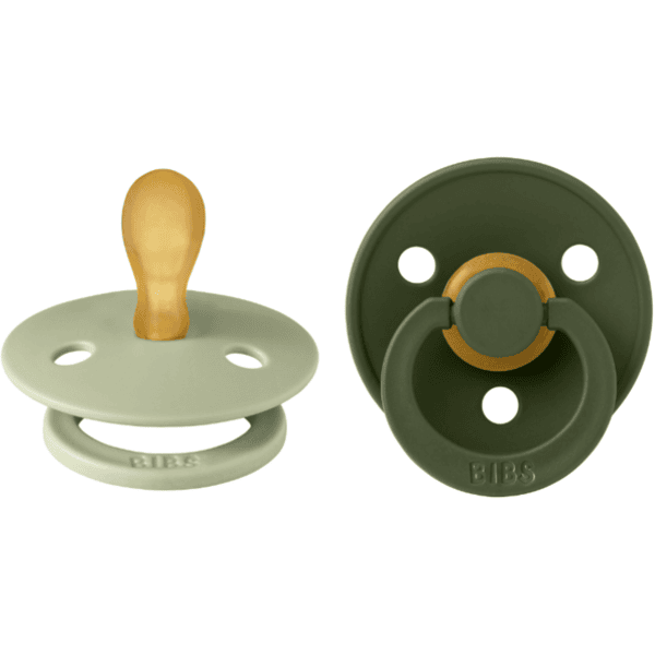 BIBS® Dummy Colour Symmetrical Teat Sage & Hunter Green 0-6 miesięcy 2 szt.