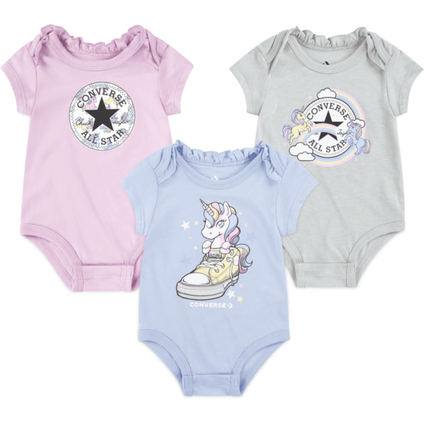 Converse 3-pack Bodysuits violetti/sininen/harmaa