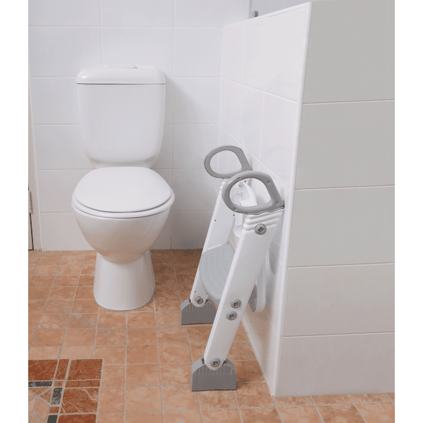 Dream baby ® Trainer per la toilette con scaletta in grigio/bianco 