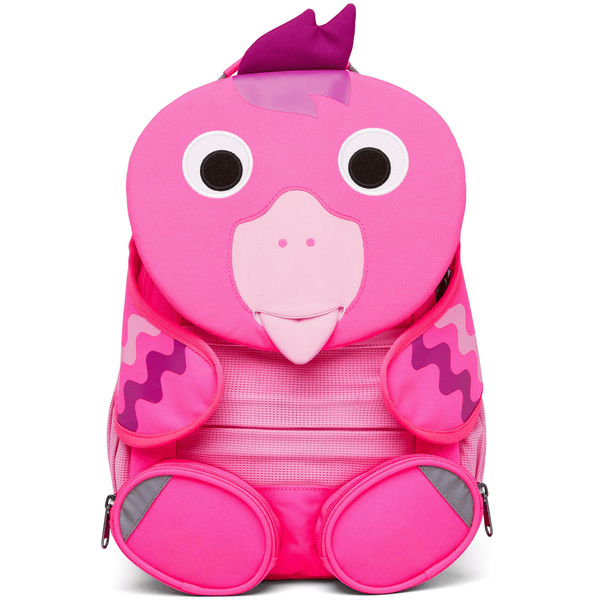 Affenzahn Great Friends - Plecak dziecięcy: Flamingo, neonowy różowy model 2022
