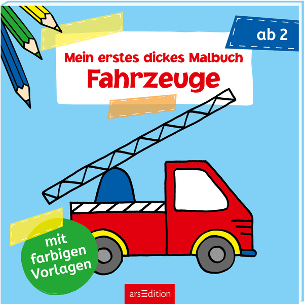 arsEdition Mein erstes dickes Malbuch - Fahrzeuge