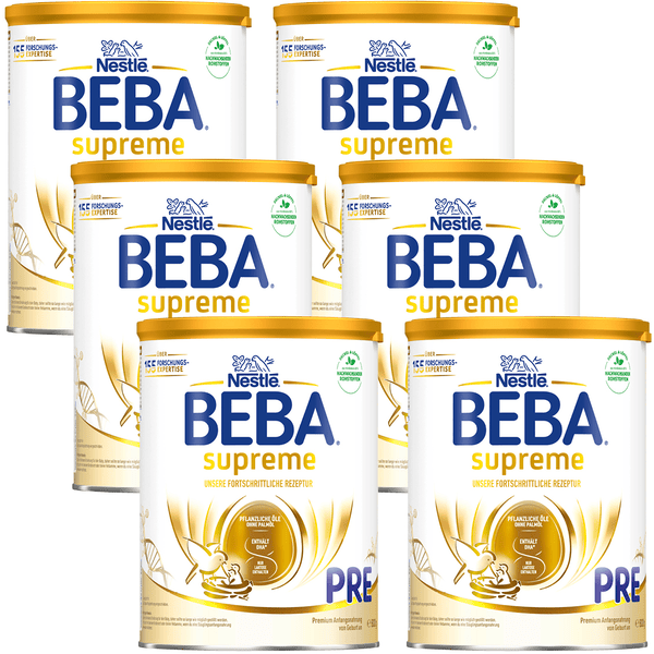 Nestlé BEBA SUPREME PRE Anfangsmilch 6x 800g ab der Geburt