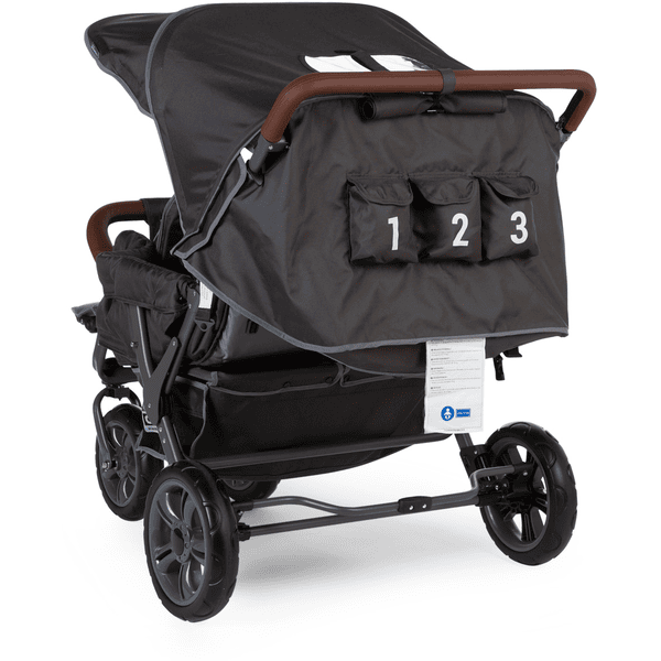 CHILDHOME Poussette triple 3 places Triblet anthracite