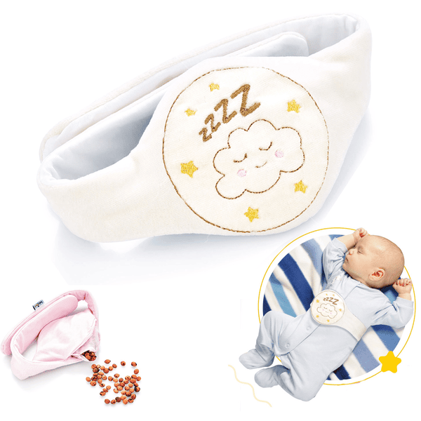 babyJem Ceinture chauffante bébé grains de cerise blanc