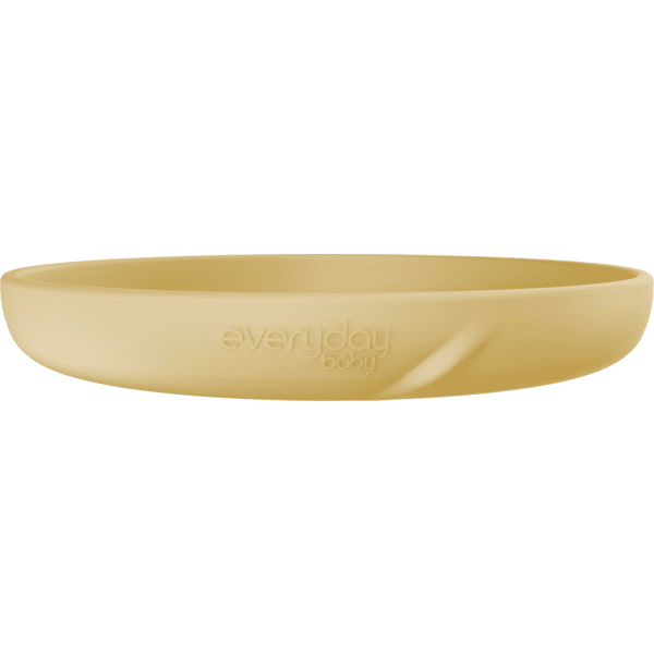 everyday baby Piatto in silicone, giallo soft