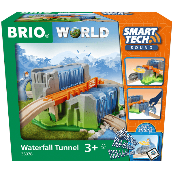 BRIO® WORLD Tunnel chute d'eau pour circuit de train Smart Tech Sound 33978