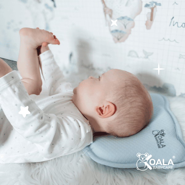 KOALA BABYCARE ® Almohada para bebés desde 0 meses azul 