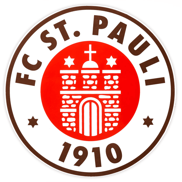 St. Pauli klistermärke Stor klubblogo