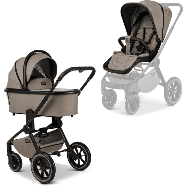 MOON Kinderwagen Resea Edition+ mud/black matt