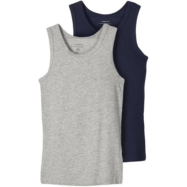 name it Tank Top 2 Pack Gråmelert