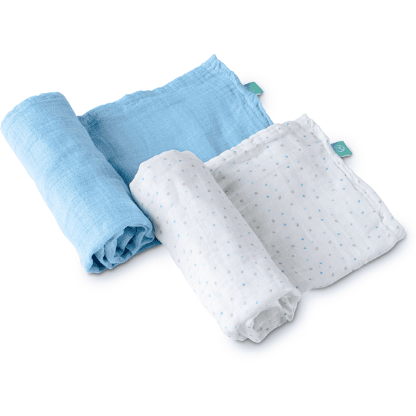 KOALA BABY CARE  ® Pannolino di garza Soft Touch 120 x 120 cm Confezione da 2 pezzi - blu