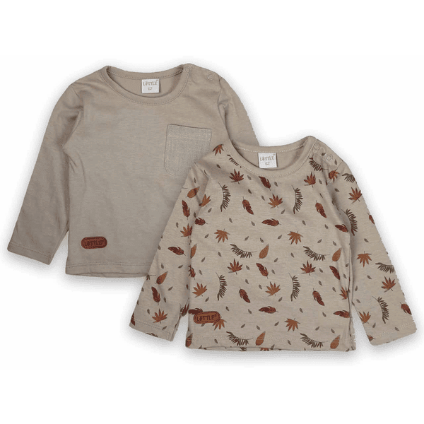  LITTLE  Camisa de manga larga Otoño Dream s paquete doble gris 