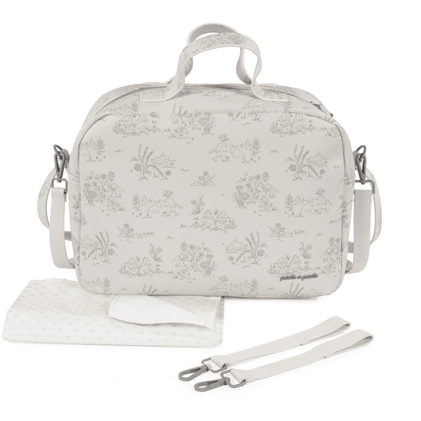 pasito a pasito Wickeltasche Toile de Jouy Cream