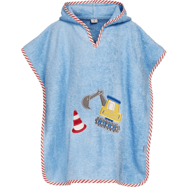 Playshoes Frottee-Poncho Bagger blau