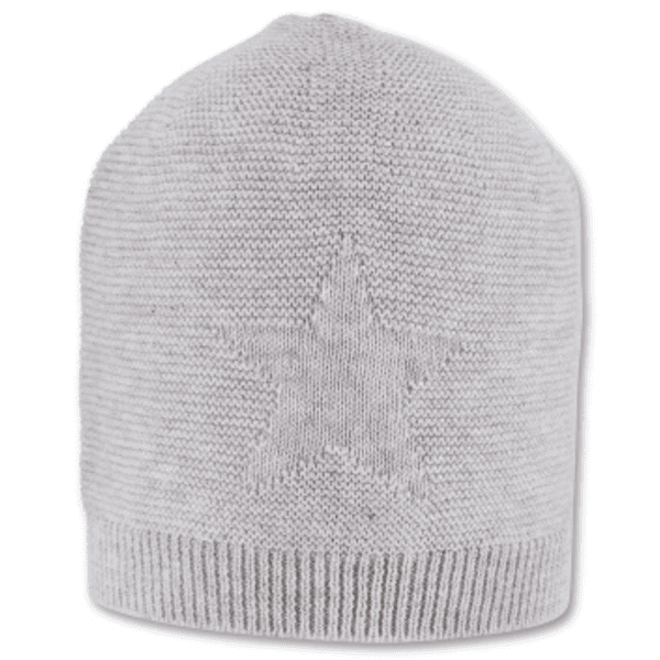 Sterntaler Cappello a maglia grigio chiaro melange