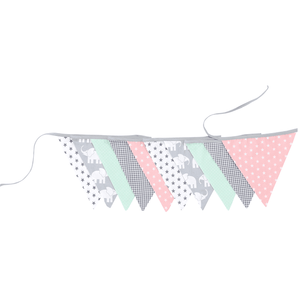 Ullenboom Pennant Chain &   Garland 325 cm (10 vimpler) Elephant myt Rosa