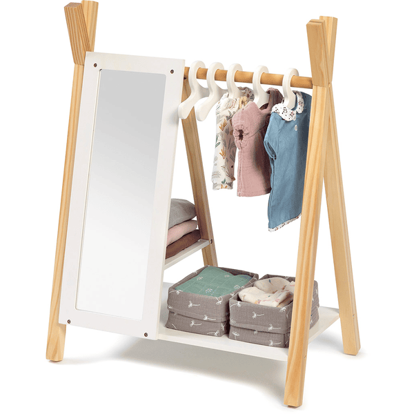 MUSTERKIND ® Dukke garderobe - Viola natur/hvit 