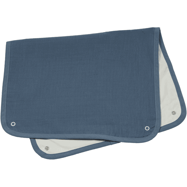 Be Be 's Collection Cover Changing Mat Muslin blu scuro 36 x 55 cm