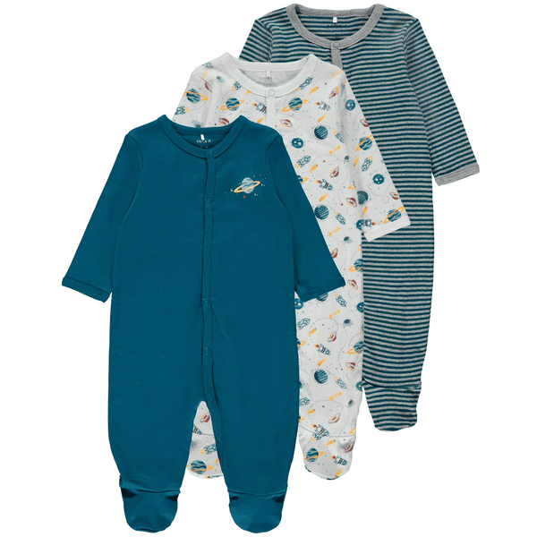 name it Combinaison pyjama enfant Legion Blue lot de 3