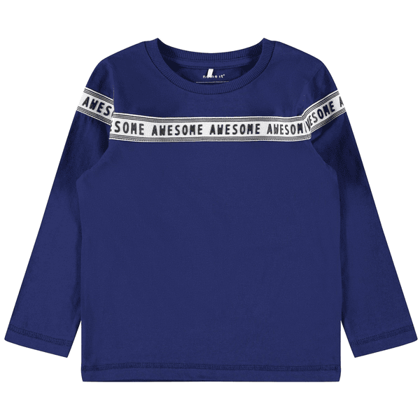 name it Chemise à manches longues pour garçons Seulement les profondeurs bleues 