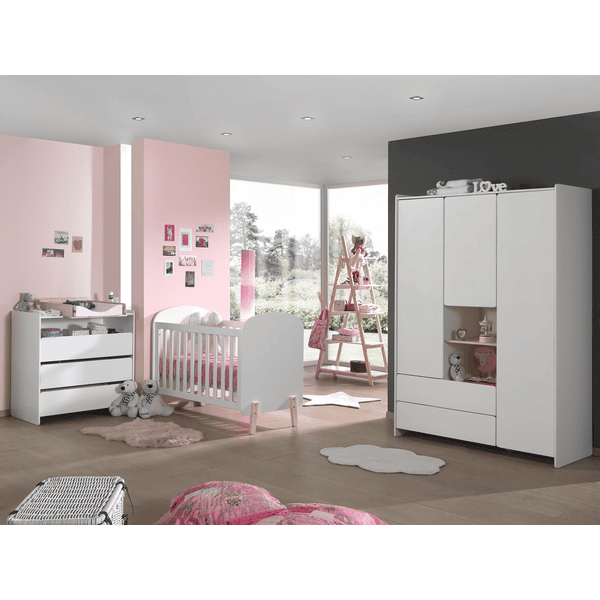 VIPACK Babyzimmer Kiddy 5-teilig weiß