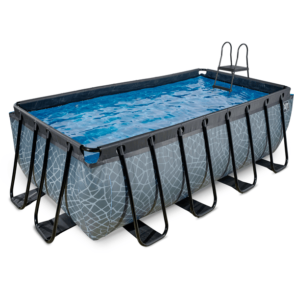 EXIT Frame Pool 4x2x1.22m (12v Filterpumpe) – Grau