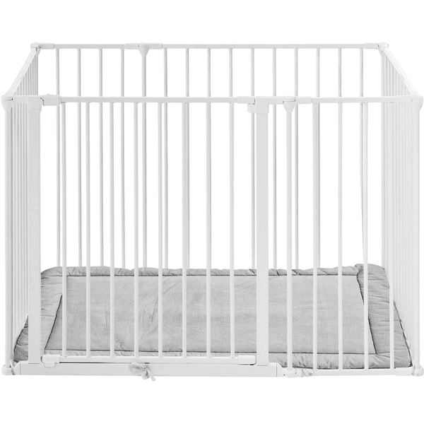 Baby Dan Box Square con materassino, bianco