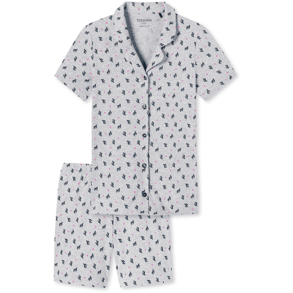 Pyjama Shorty grau-mel. Schiesser Story
