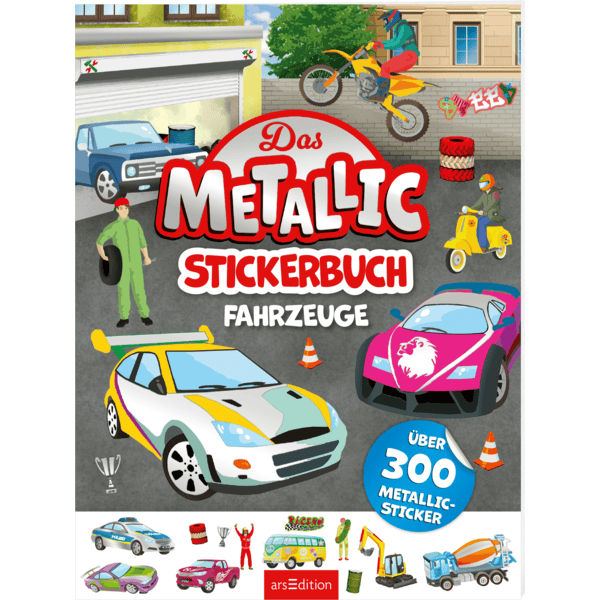 arsEdition Das Metallic-Stickerbuch – Fahrzeuge