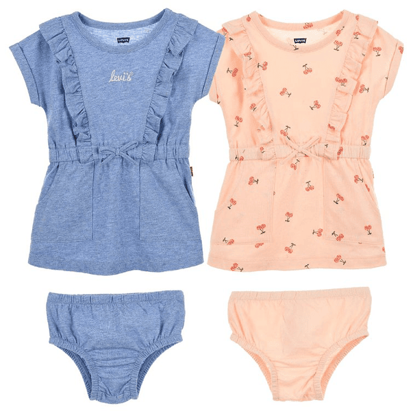 Levi's® Kids Strik Kjole Twin Pack bleg peach 