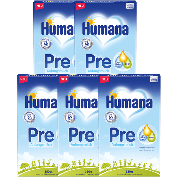 Humana Anfangsmilch Pre 5x 350g ab der Geburt