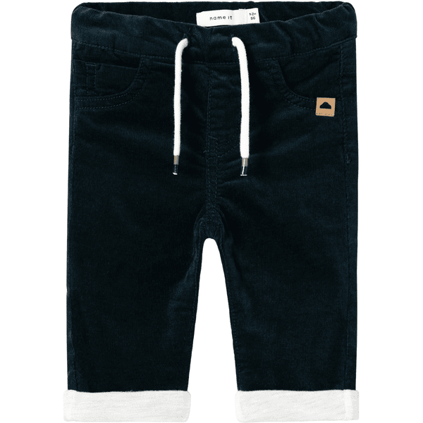 name it Pantalon en velours côtelé Nbmben Dark Sapphire