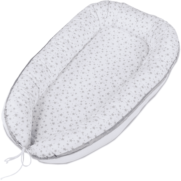 babybay® Kuschelnest weiß Sterne perlgrau 