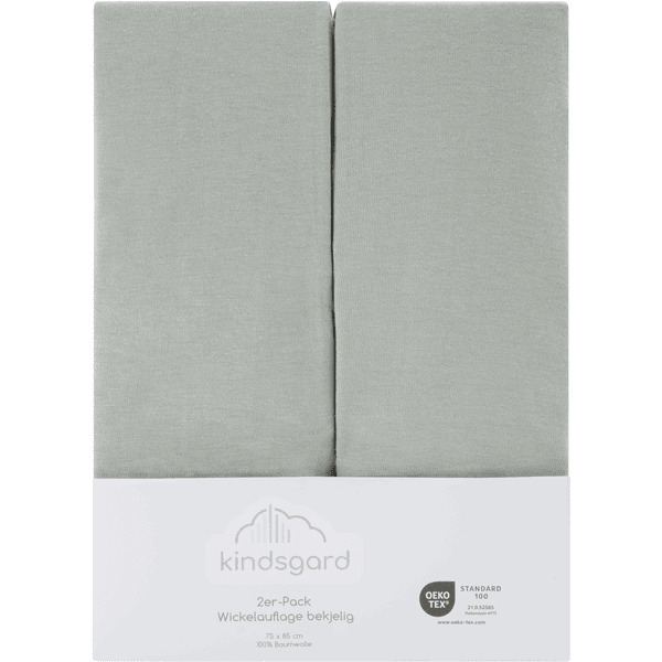 kindsgard Housse pour matelas à langer bekjelig menthe 85x75 cm lot de 2