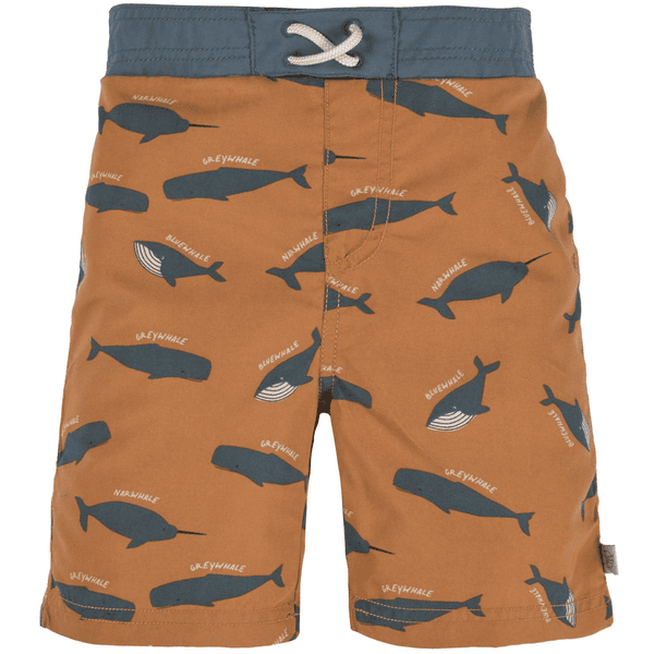 LÄSSIG UV Bath shorts Whale Caramel