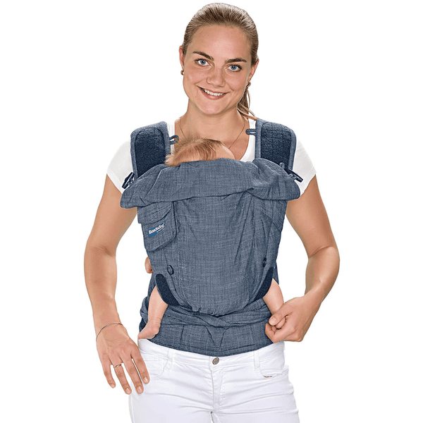 Hoppediz Babytrage Bondolino Plus Popeline One Size Denim - baby