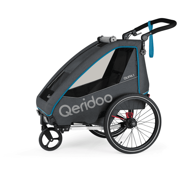 Qeridoo ® Remolque para bicicleta QUPA 1 Blue Colección 2023