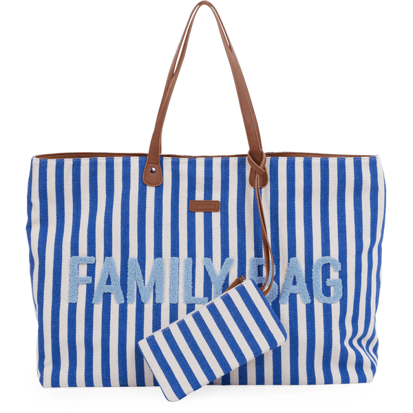 CHILDHOME Sac à langer Family Bag rayures bleues