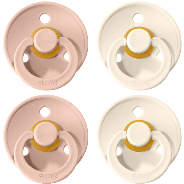 BIBS® Schnuller Colour Ivory / Blush 6-18 Monate, 4 Stk.