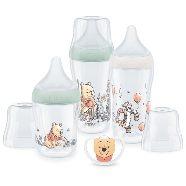 NUK Perfect Match Disney Winnie the Pooh Anti-Colic startset inkl. napp Space 0-6 månader i beige och mint