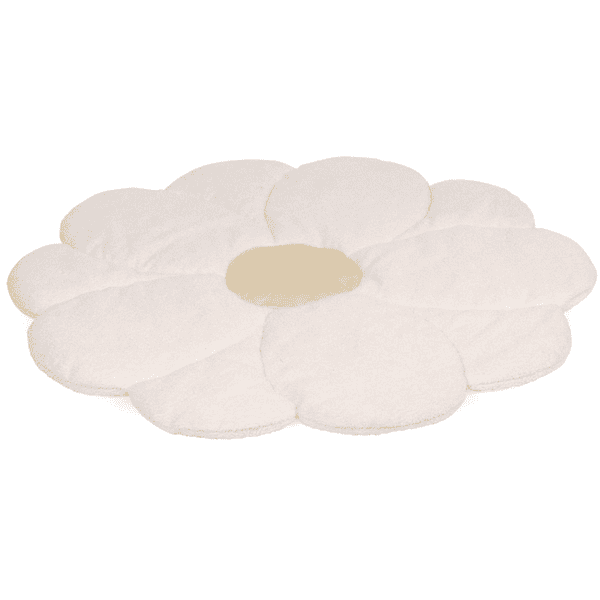 CHILDHOME Krypande filt blomma 110 cm off-white gul