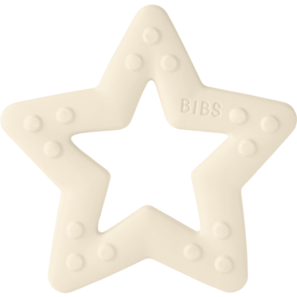 BIBS® Bidering Baby Bitie Star fra 3 måneder i elfenbensfarvet