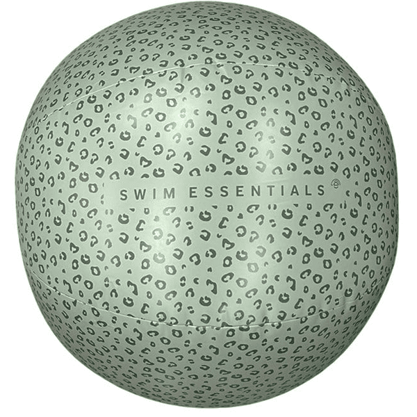 Swim Essentials Strandboll med grön leopard ⌀ 51 cm