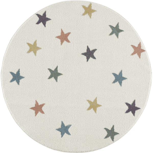 TT Home Alfombra Infantil Redonda Bebé para Niños Niñas Diseño Luna  Moderno, Color:Crema, Tamaño:Ø 120 cm Redondo