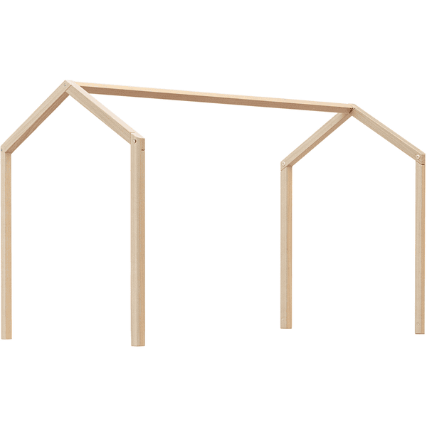 Minimalistisches Holzdach für Babybett