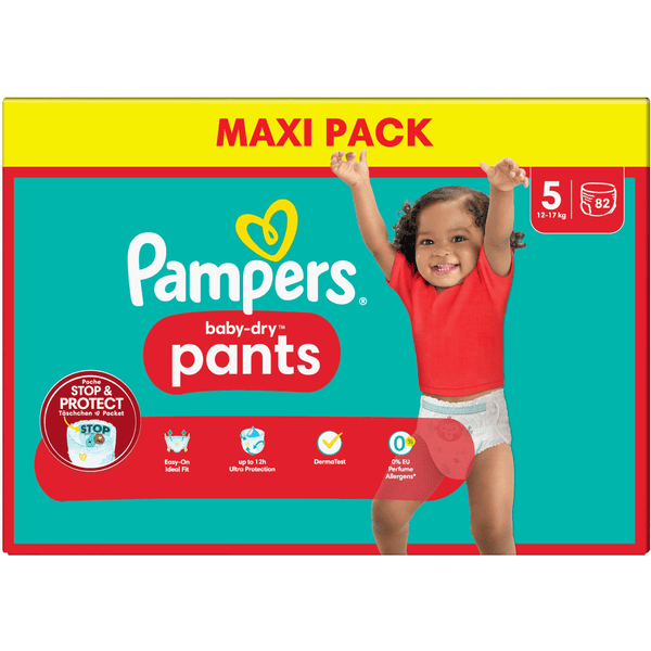 Immuniteit paars Migratie Pampers Baby-Dry broekjes, maat 5 Junior 12-17 kg, Maxi Pack (1 x 82  broekjes) | pinkorblue.nl